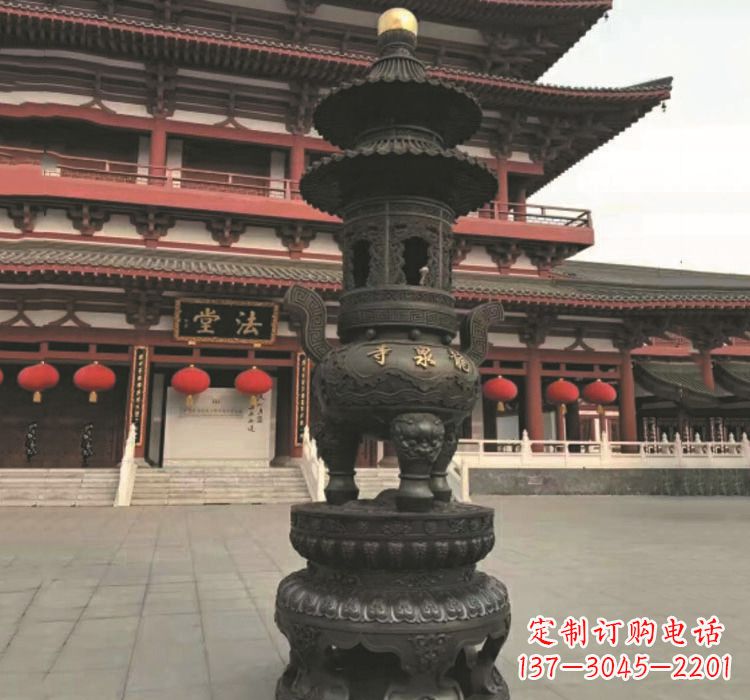 大连寺庙香炉铜雕222