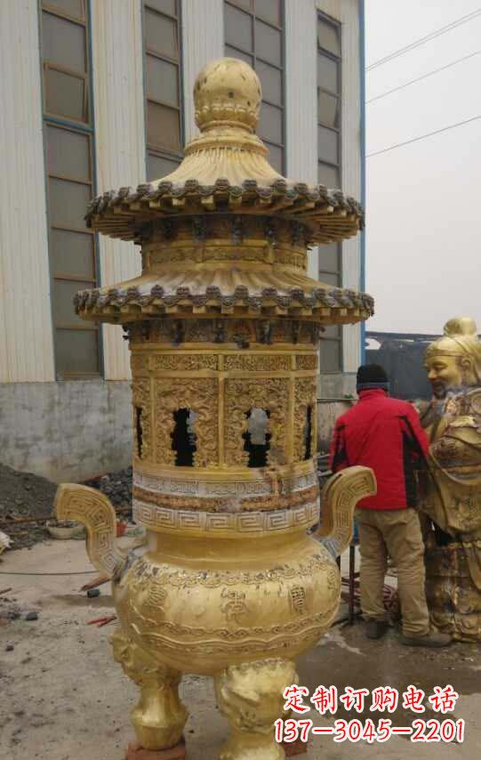 大连寺庙香炉铜雕塑