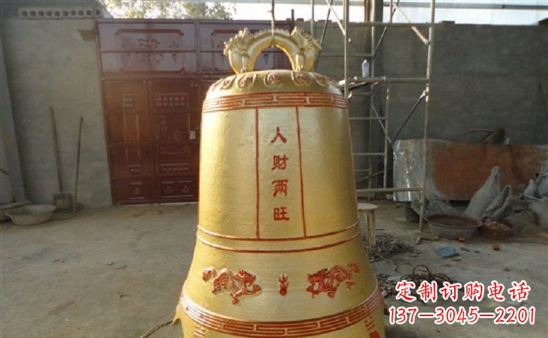 大连寺庙铸铜钟雕塑