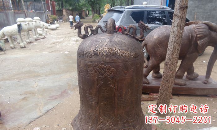 大连寺庙铸铜钟铜雕 (3)