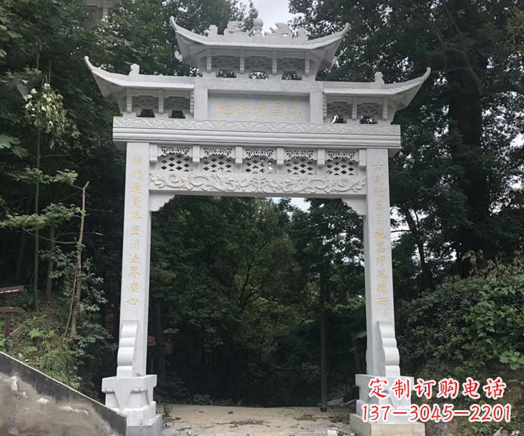 大连寺院牌坊石雕