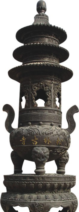 大连松林古寺铜香炉