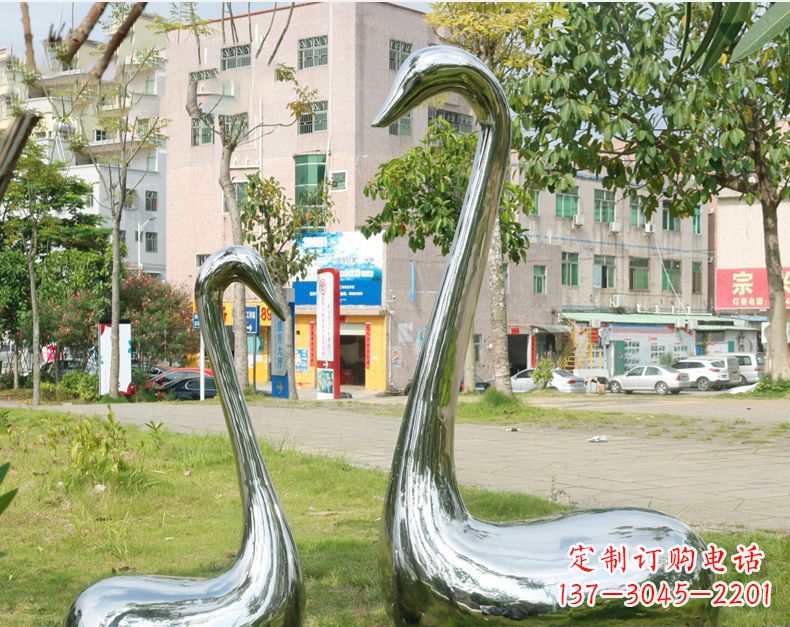 大连天鹅抽象不锈钢雕塑112