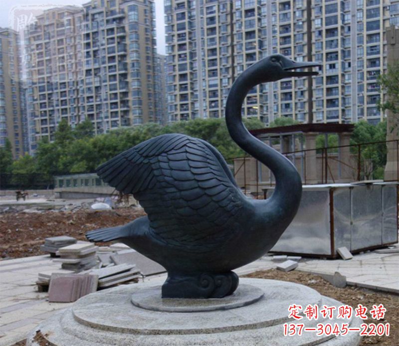大连天鹅动物铜雕