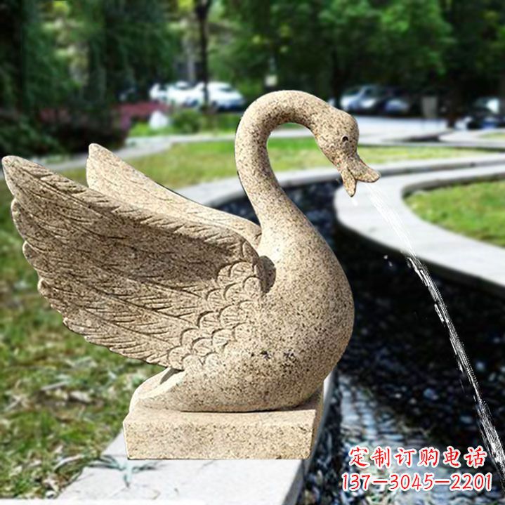 大连天鹅喷泉石雕塑