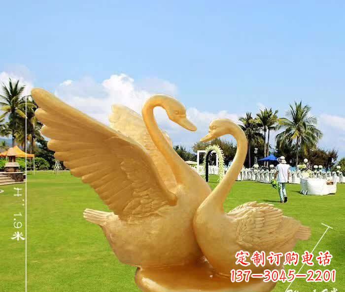 大连天鹅铜雕