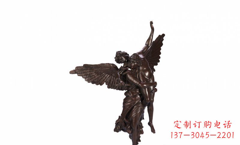 大连天使玻璃钢仿铜人物雕塑