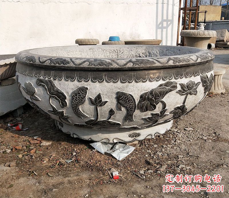 大连庭院水缸景观石雕