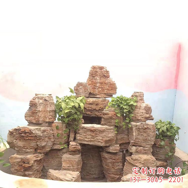 大连庭院园林假山鱼池
