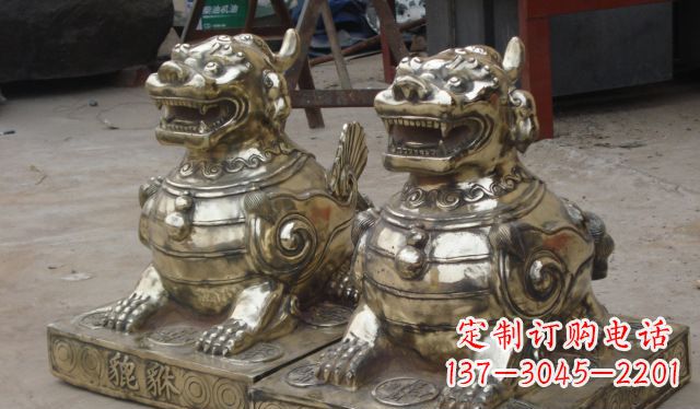 大连庭院招财貔貅动物铜雕