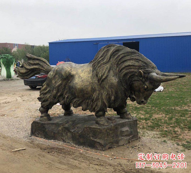 大连铜雕奔牛雕塑