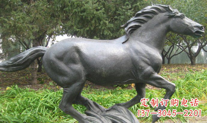 大连铜雕奔马公园动物雕塑