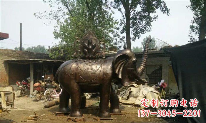 大连铜雕大象平安吉祥公园动物雕塑