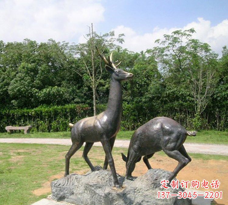 大连铜雕动物梅花鹿
