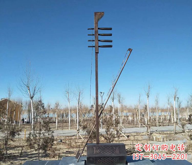 大连铜雕二胡景观雕塑