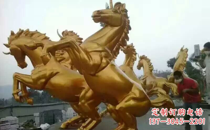 大连铜雕广场飞马雕塑