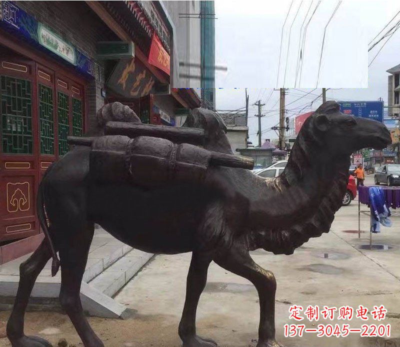 大连铜雕骆驼公园动物雕塑
