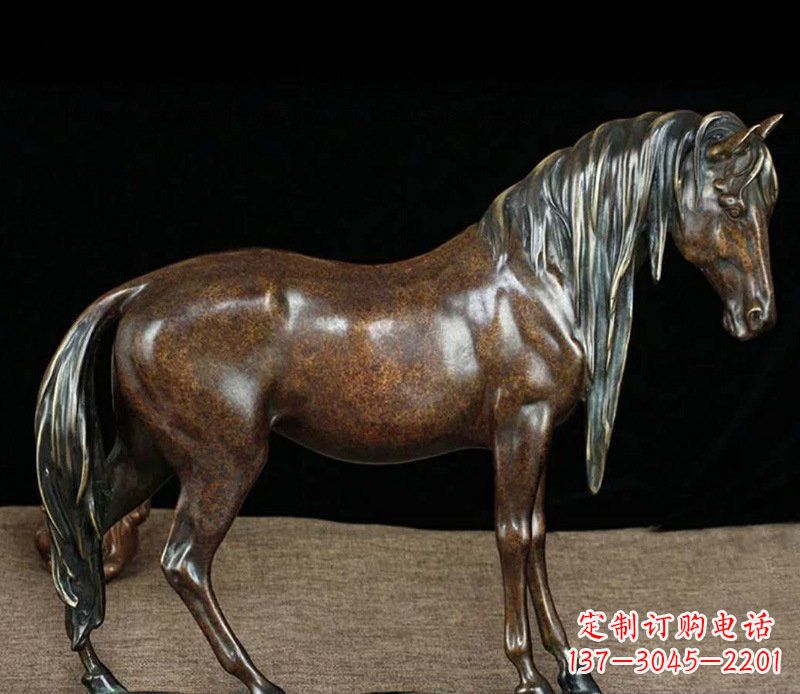 大连铜雕马公园动物摆件
