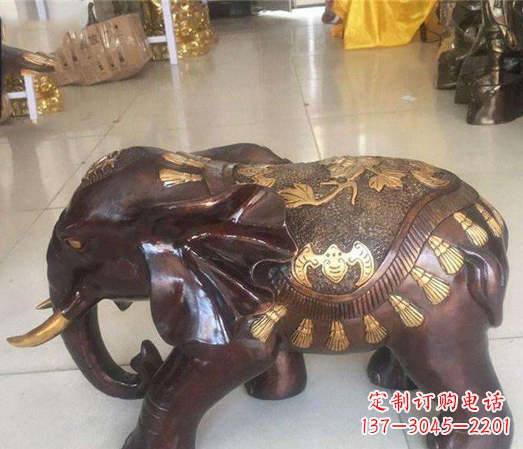 大连铜雕室内装饰小象雕塑摆件