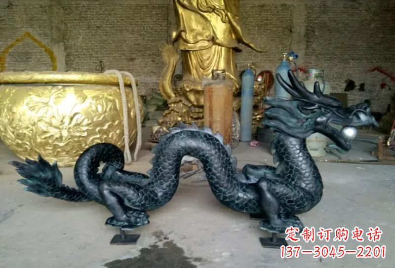 大连铜雕双龙戏珠222