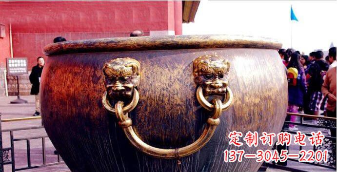 大连铜雕水缸寺庙景观雕塑