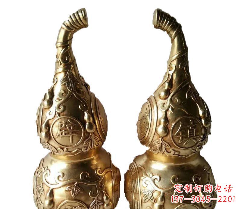 大连铜雕寺庙平安葫芦雕塑