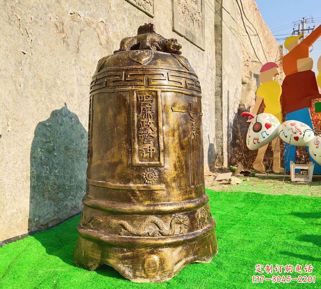 大连铜雕寺庙警钟雕塑摆件