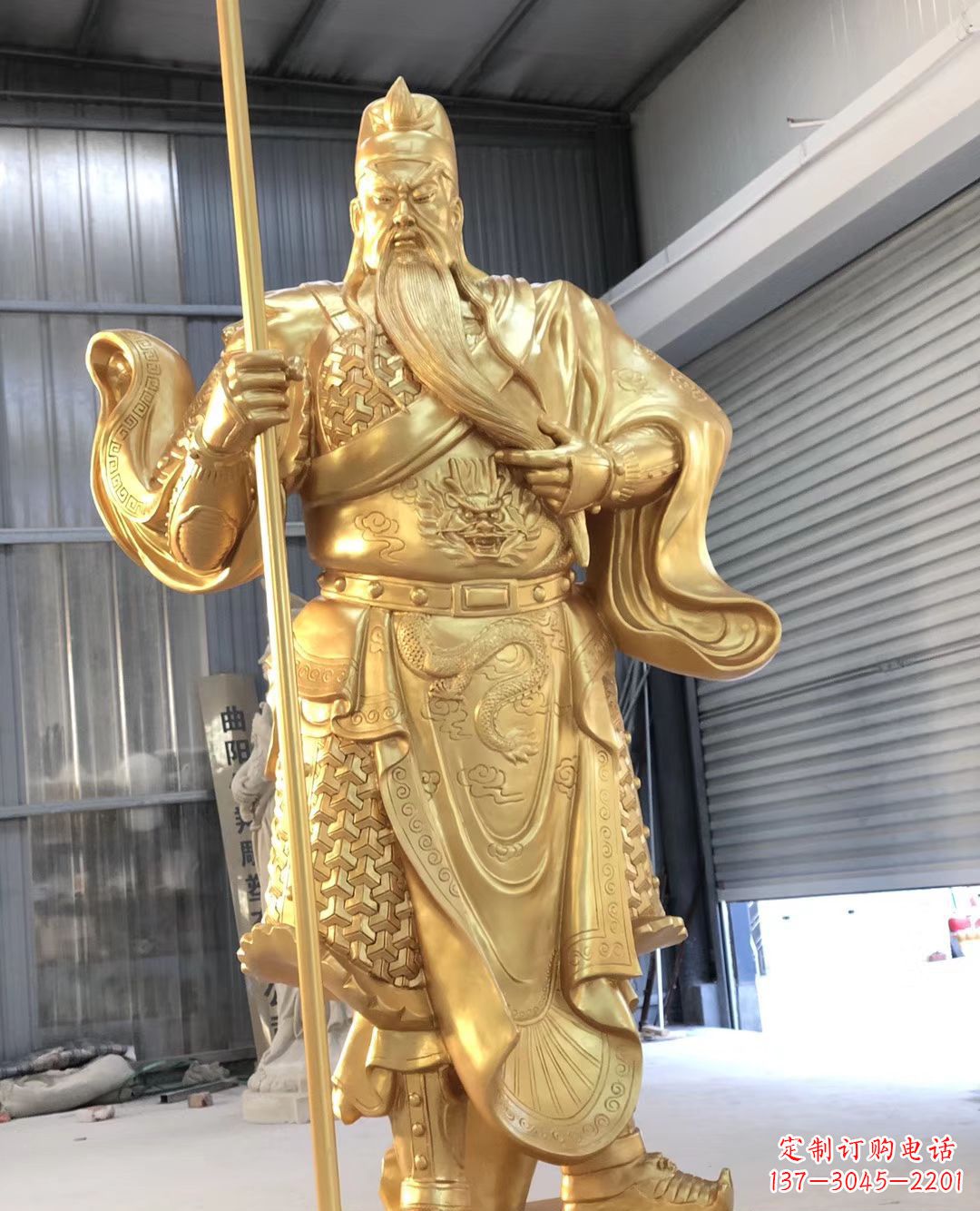 大连铜雕武财神雕塑