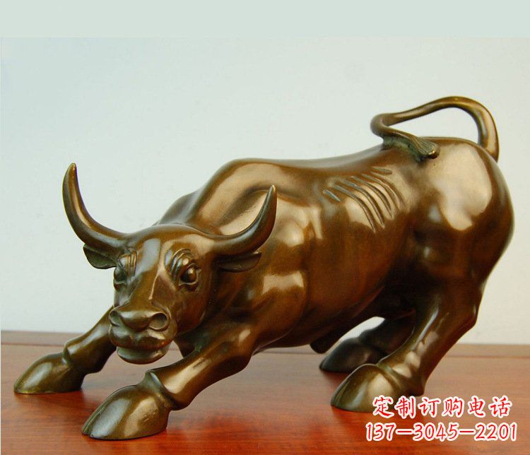 大连铜雕小区动物牛摆件