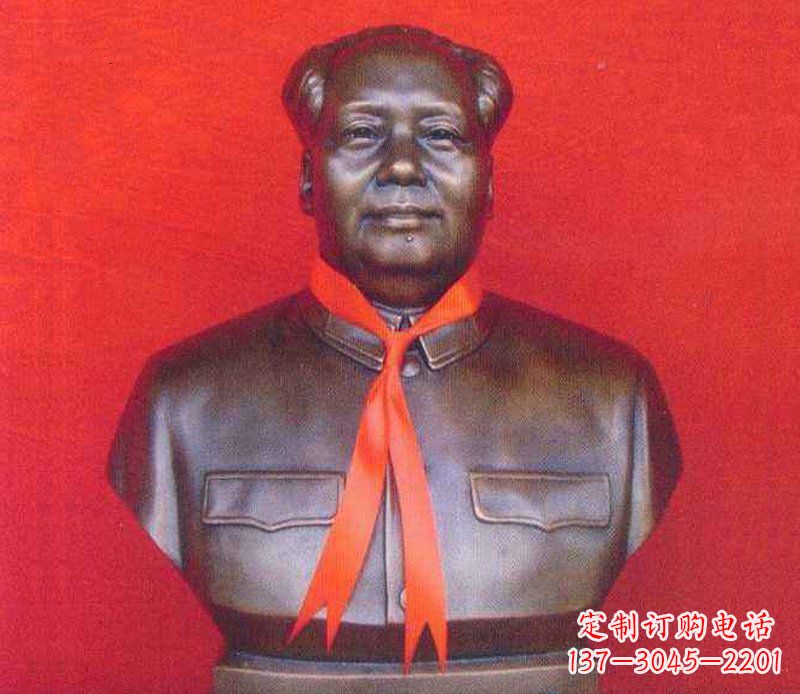 大连铜雕校园红领巾主席雕塑摆件