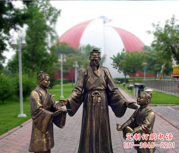 大连铜雕园林孔融让梨