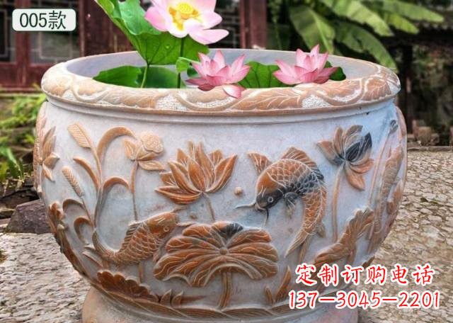 大连晚霞红水缸鱼缸雕塑