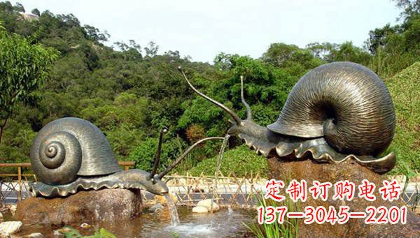 大连蜗牛公园动物铜雕