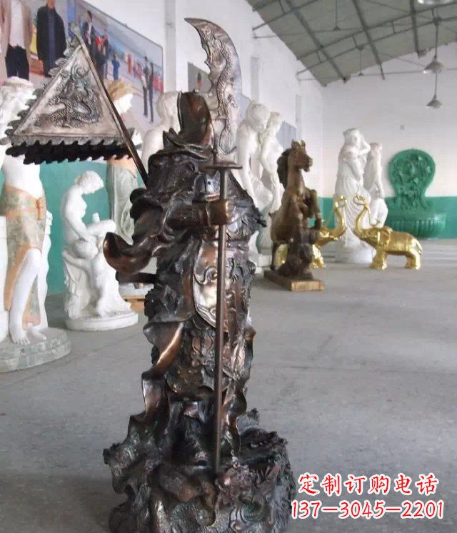 大连武财神关公人物铜雕