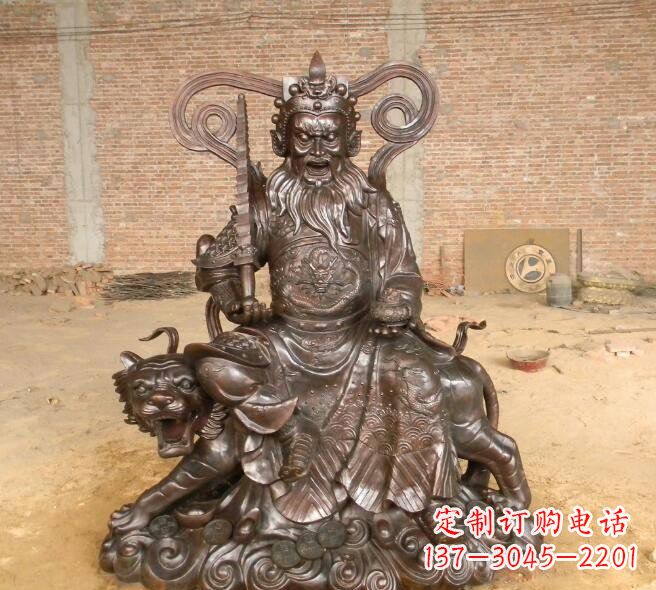 大连武财神赵公明铜雕