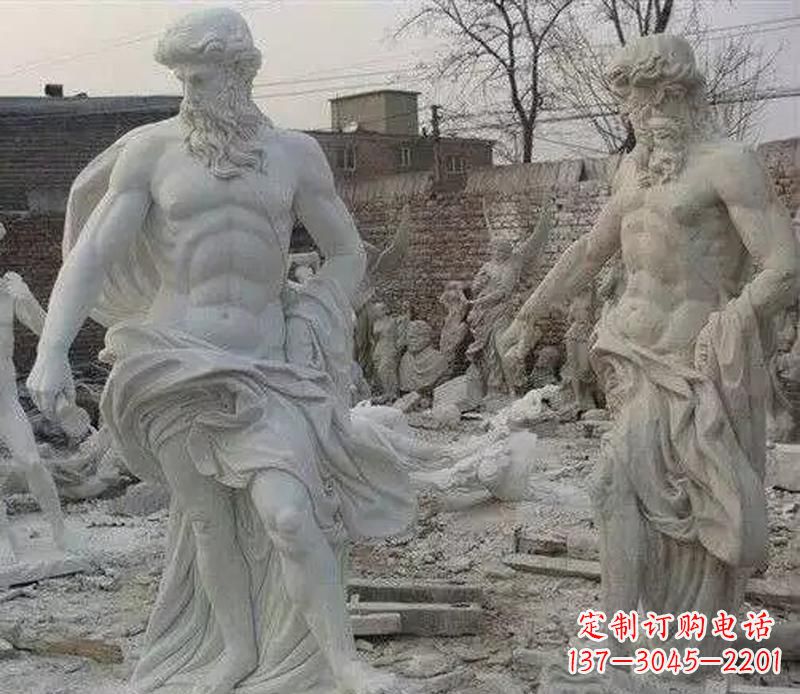 大连西方阿基米德人物石雕