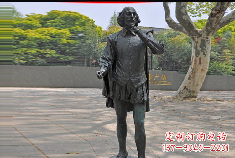大连西方名人莎士比亚铜雕