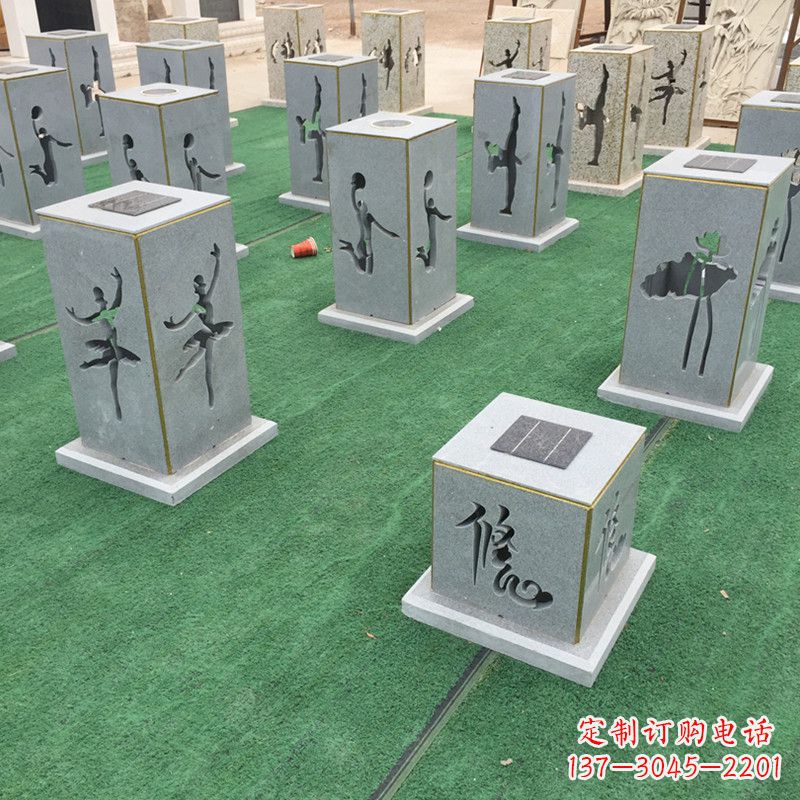 大连现代镂花石灯