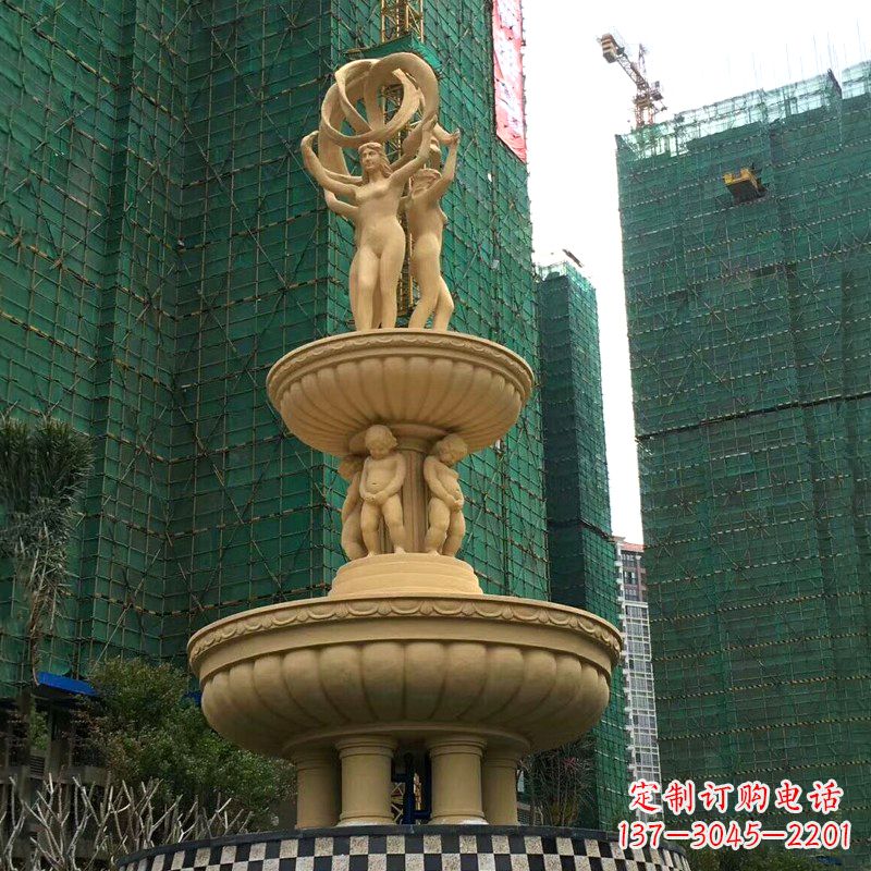 大连小区大型欧式人物景观喷泉