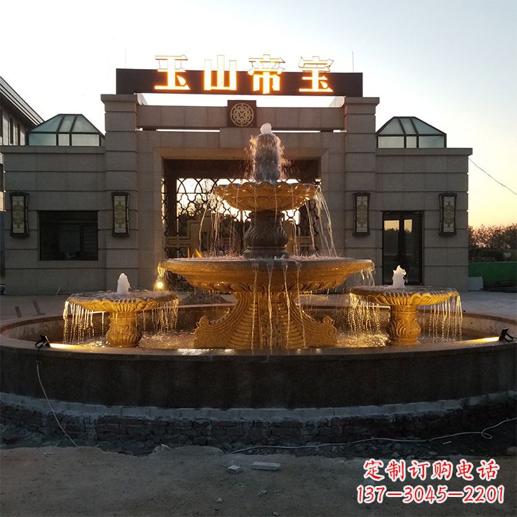 大连小区广场欧式水景石雕喷泉
