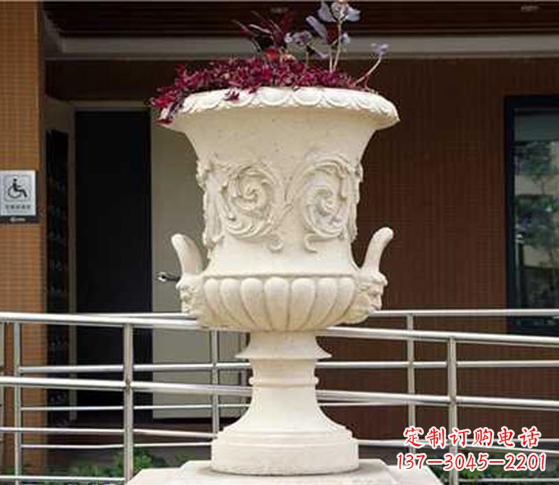大连小区花盆景观石雕