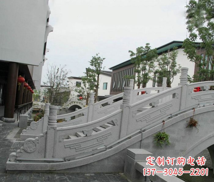 大连小区景观大理石拱桥