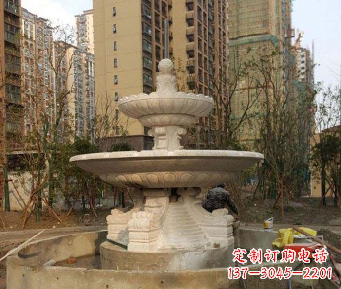 大连小区景观大型喷泉石雕 (3)