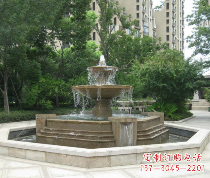 大连小区景观大型喷泉石雕 (7)
