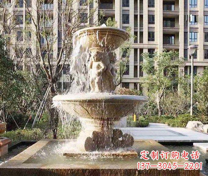 大连小区景观欧式喷泉石雕 (3)