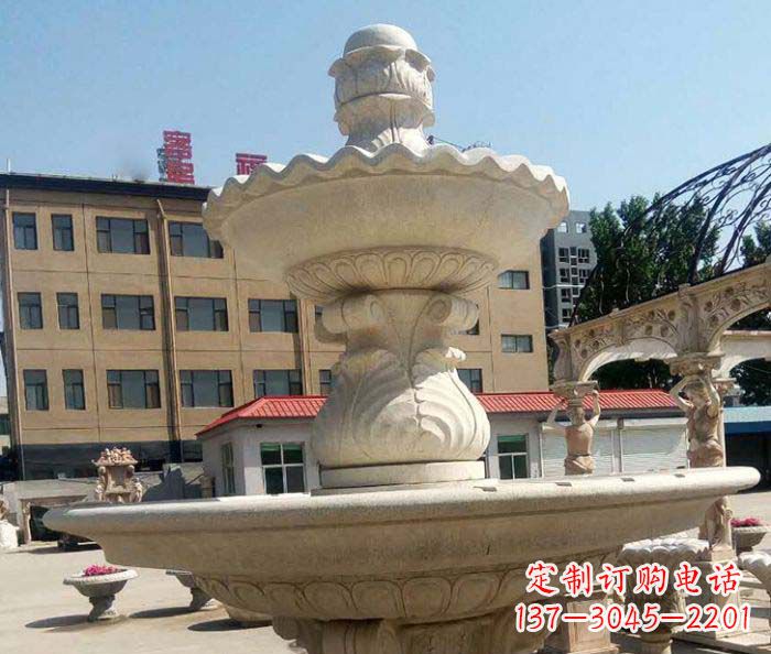 大连小区景观砂岩大型喷泉石雕