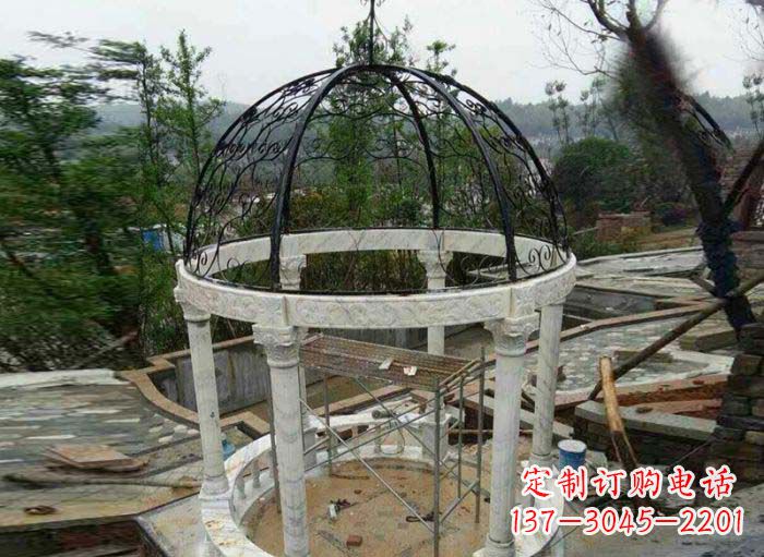 大连小区欧式圆顶凉亭石雕