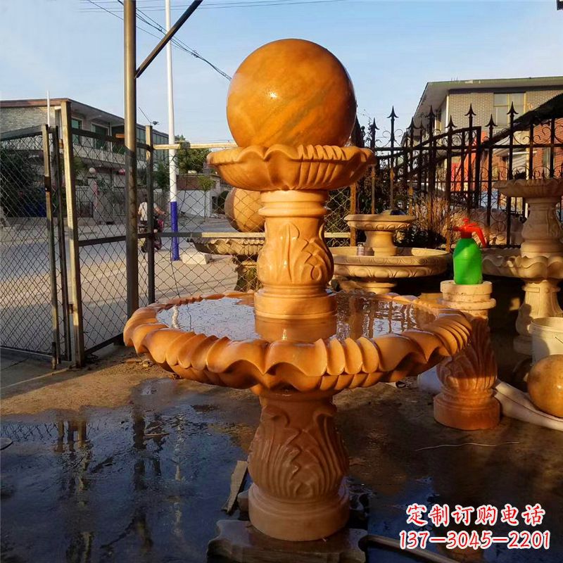 大连小区石雕喷泉塔
