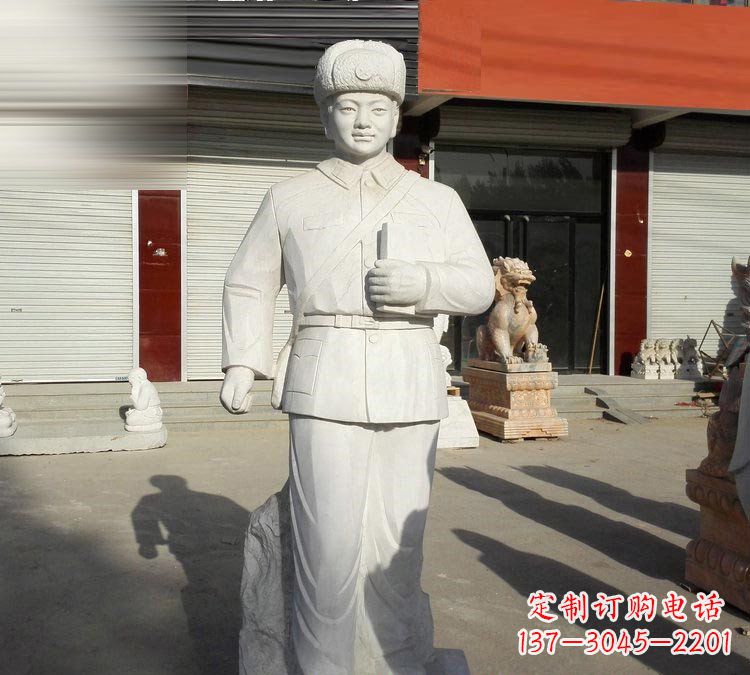 大连校园大理石立式雷锋雕塑