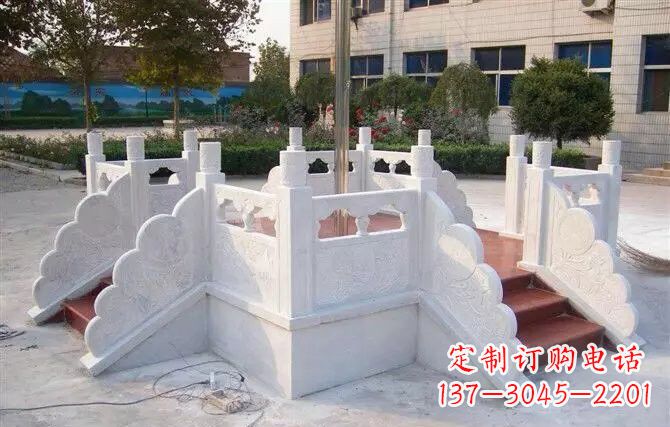大连校园汉白玉升旗台